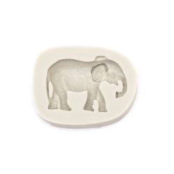 Silicone mold /shape/ 60x48x12 mm elephant