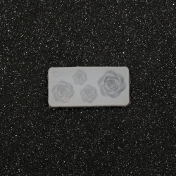 Mold din silicon /forma/ 41x20x6 mm flori