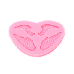 Silicone mold /shape/ 115x71x9 mm wings