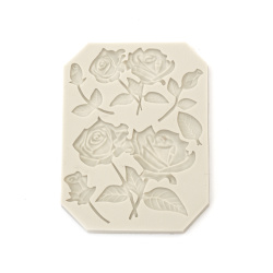 Silicone mold /shape/ 91x120x10 mm roses
