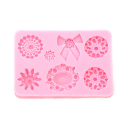Silicone mold /shape/ 121x83x14 mm flowers