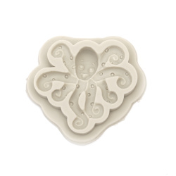 Silicone mold /shape/ 85x85x14 mm octopus