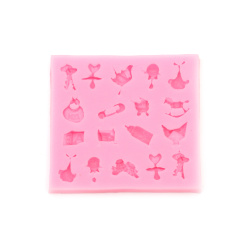 Silicone mold /mould/ 85x79x8 mm baby toys