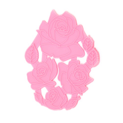 Silicone Mold / Form / 130x169x4 mm / Roses