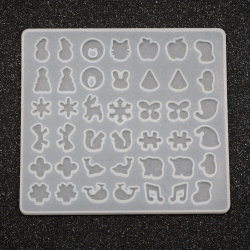 Silicone Mold / Form / 135x125x4 mm / Various Shapes