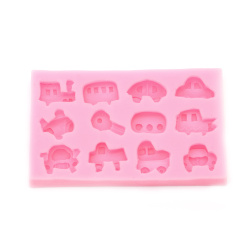 Silicone Mold / Form, 146x88x17 mm, Vehicles