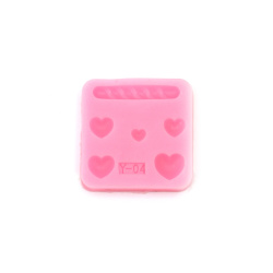 Silicone Mold, 40x7 mm, Heart Shape