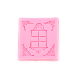 Silicone Mold /Shape/, 64x67x7 mm, Window and Ornaments Design