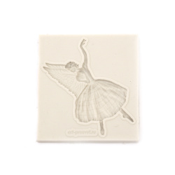 Silicone mold /shape/ 74x80x8 mm ballerina