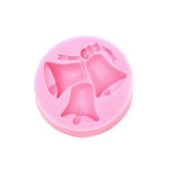 Silicone mold /shape/ 70x17 mm Christmas bells
