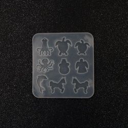 Ciieeo 36 Pcs Keychain Mold Lets Resin Molds Epoxy Resin Jewelry Molds  Earrings Pendant Epoxy Mould Gift Tag Molds Earrings Clay Molds Silcone  Molds
