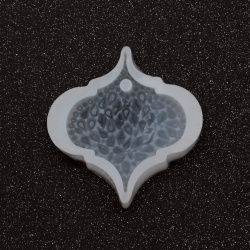 Silicone Mold 77x76x17 mm Christmas Ornament Pendant