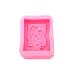 Silicone Mold 74x92x26 mm I Love Mom