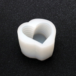 Silicone Mold 69x62x50 mm Heart Candle