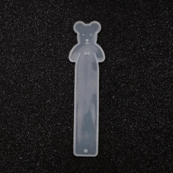 Silicone Mold 38x140x5 mm Bear Bookmark