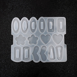 Formă de silicon /formă/ 195x162x6 mm baze pentru agrafe de păr