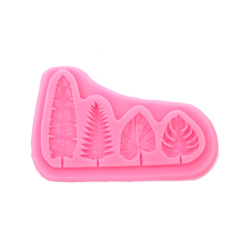 Silicone Mold 89x57x5 mm Leaves Suitable for Lollipops