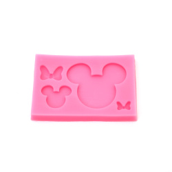 Silicone Mold, 79x53x9 mm, Mouse Head Shape