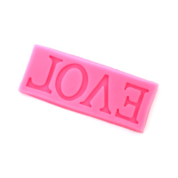 Silicone Mold, 98x39x7 mm, "evor" Text Shape