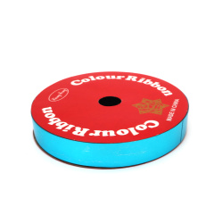 Blue Metallic Ribbon – 16 mm, ~9 m – Perfect for Elegant Flower Bouquets and Festive Gift Wrapping