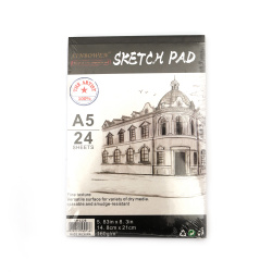 Скицник А5 sketch pad 160 гр 24 листа