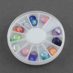 Elemente pentru decorare piatră acrilică arc 8x2 mm 12 culori într-o cutie ~ 24 bucăți