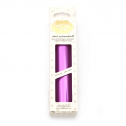 Декоративно фолио цвят лилав 125 мм за топъл печат огледално покритие Hot Foil -5 метра