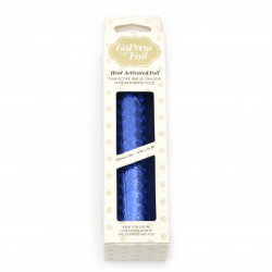 Folie decorativă culoare albastru 125 mm potrivită pentru imprimare caldă cu efect de oglindă diamantă Fotoliu -5 metri