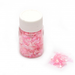 Foil Flakes for a Shattered Glass Effect, Pink Rainbow Color, 15 ml (~3 grams)