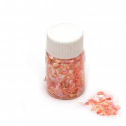 Foil Flakes for a Shattered Glass Effect, Orange Rainbow Color, 15 ml (~3 grams)