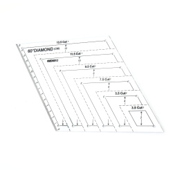 60 Degree Diamond Template Quilting Ruler MD6012 for DIY Patchwork, 27x15.5 cm 
