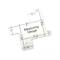 Measuring Polygonal Aluminum Sewing Gauge for Patchwork, 5.8x5.5 cm 