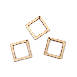 Elegant Natural Wooden Square Pendants – 30x3 mm (Set of 20) – Perfect for Handmade Jewelry, Creative Crafts & Home Décor