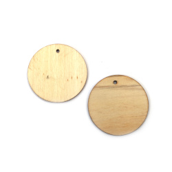 Natural Wooden Round Pendants – 50x3 mm (Set of 8) – Perfect for Handmade Jewelry, Crafts & Modern Decorations