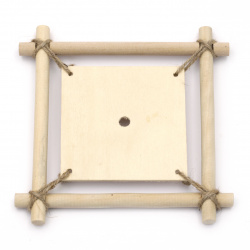 Baza din lemn pentru ceas 150x150 mm culoare alb