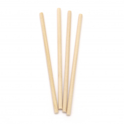 Round wooden sticks for various crafty decoration 114x3.8 mm - 60 pieces