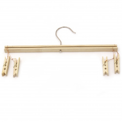 Bamboo hanger for hanging decoration 320 mm crossed with four clips
