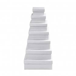 Τετράγωνο κουτί από χαρτόνι 21x21x7,5 cm CREATIV λευκό -1 τεμάχιο