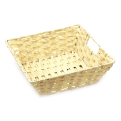 Beveled Basket, 300x300x100 mm, Natural Color