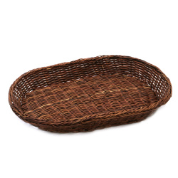 Woven Basket, 420x290x60 mm, Brown