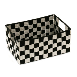 Storage Box with Handles, 350x245x160 mm, Textile and Metal Mix Colors