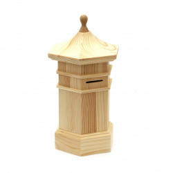 Wooden Box, 240x100x100 mm, Lighthouse Money Box