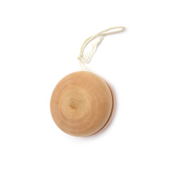 Yo-yo din lemn 53x29 mm culoare naturala
