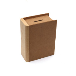 MDF Book-Shaped Money Box 124x95x50 mm