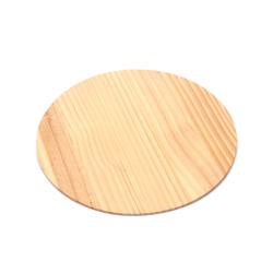 Unfinished Wood Circle, 300x5 mm, Natural Color