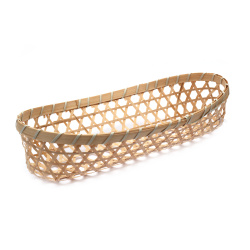 Wicker Woven Basket / 360x200x95 mm / Natural Color