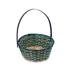 Wicker Basket 280x215x370 mm Color Blue, Green