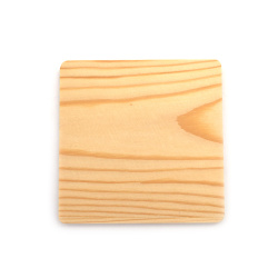 Дървена плочка квадрат 100x100x7 мм за декорация