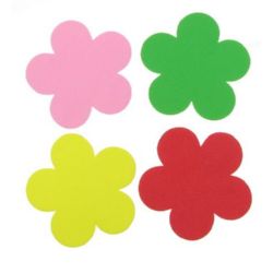 Foam Flowers for Embellishment, Mix Colors /EVA foam material/ 57x2mm - 4 pcs.