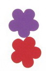 Foam Flowers for Embellishment, Mix Colors /EVA foam material/ 33x2mm - 10 pcs.